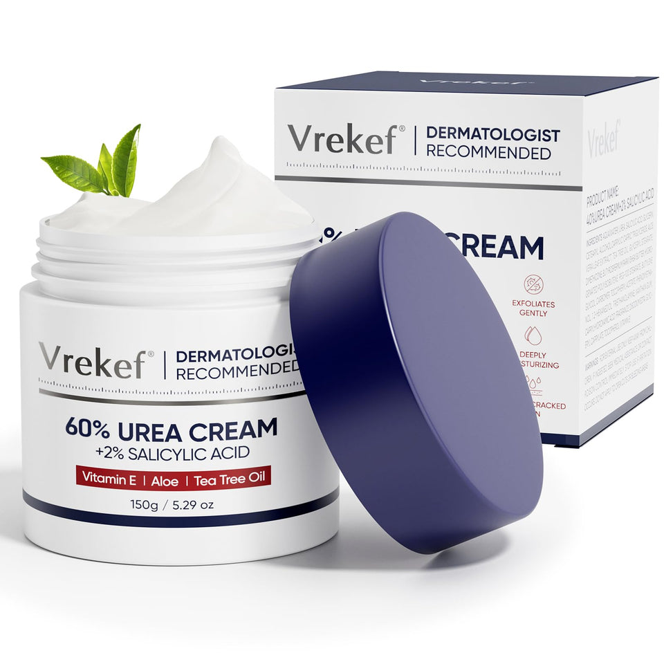VREKEF front packaging showing tube and clear benefit for foot care