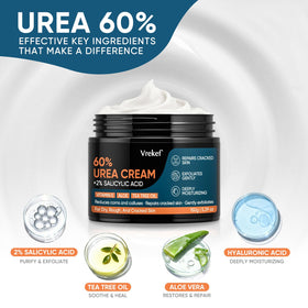 VREKEF cream texture close-up illustrating rich fast-absorbing formula