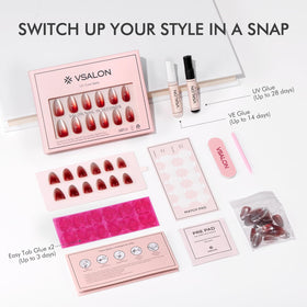 VSALON before-and-after application demonstrating instant manicure upgrade