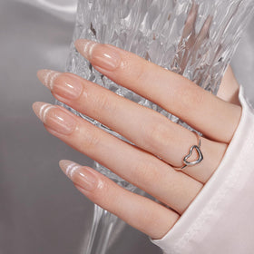 VSALON front packaging showing almond nude cat eye nails and quick salon result