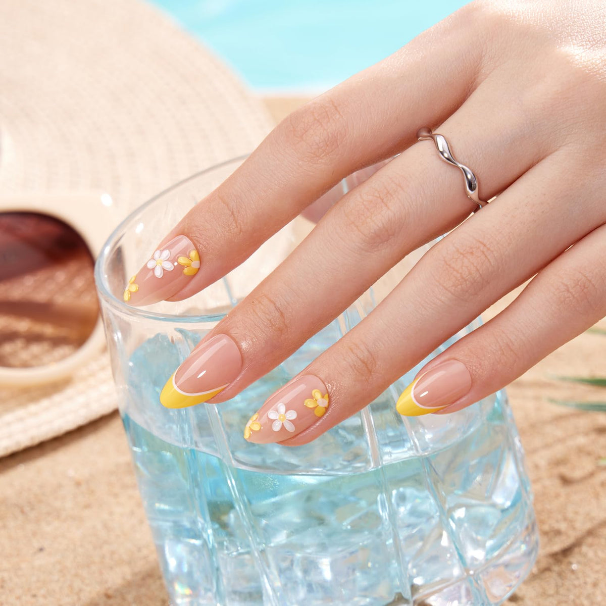 VSALON nails in use at a brunch setting offering a cheerful, dressed-up look