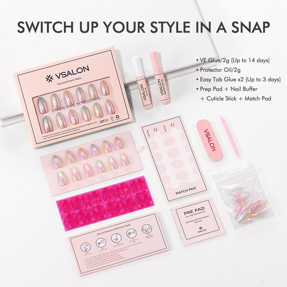 VSALON nails worn in hand showing style and everyday confidence