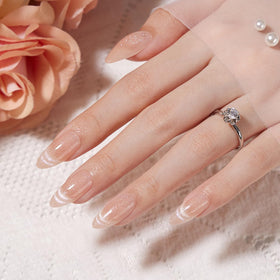VSALON UV glue being cured to illustrate long-lasting strong hold