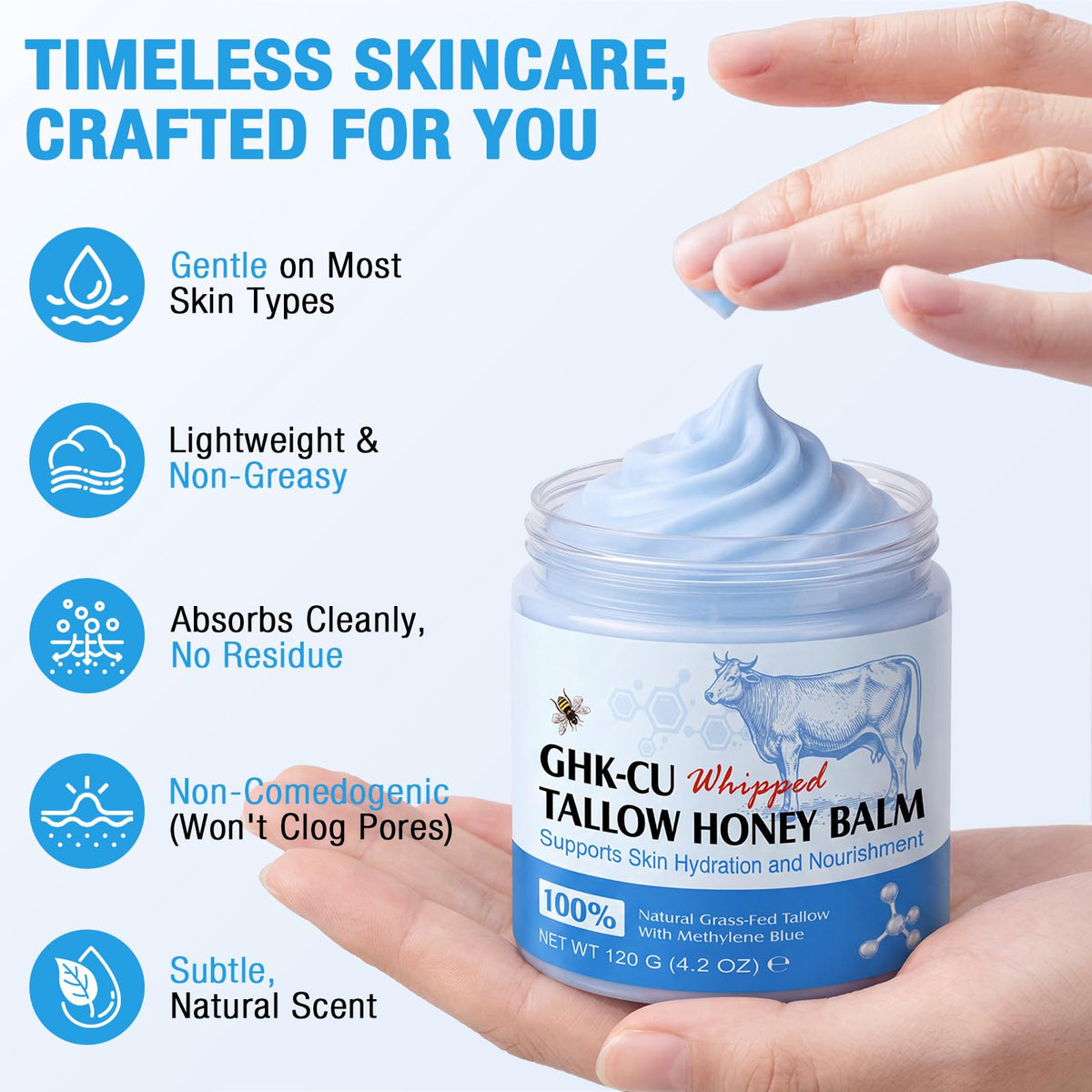 VSKZFSRY honey and tallow ingredients photo highlighting natural nourishment