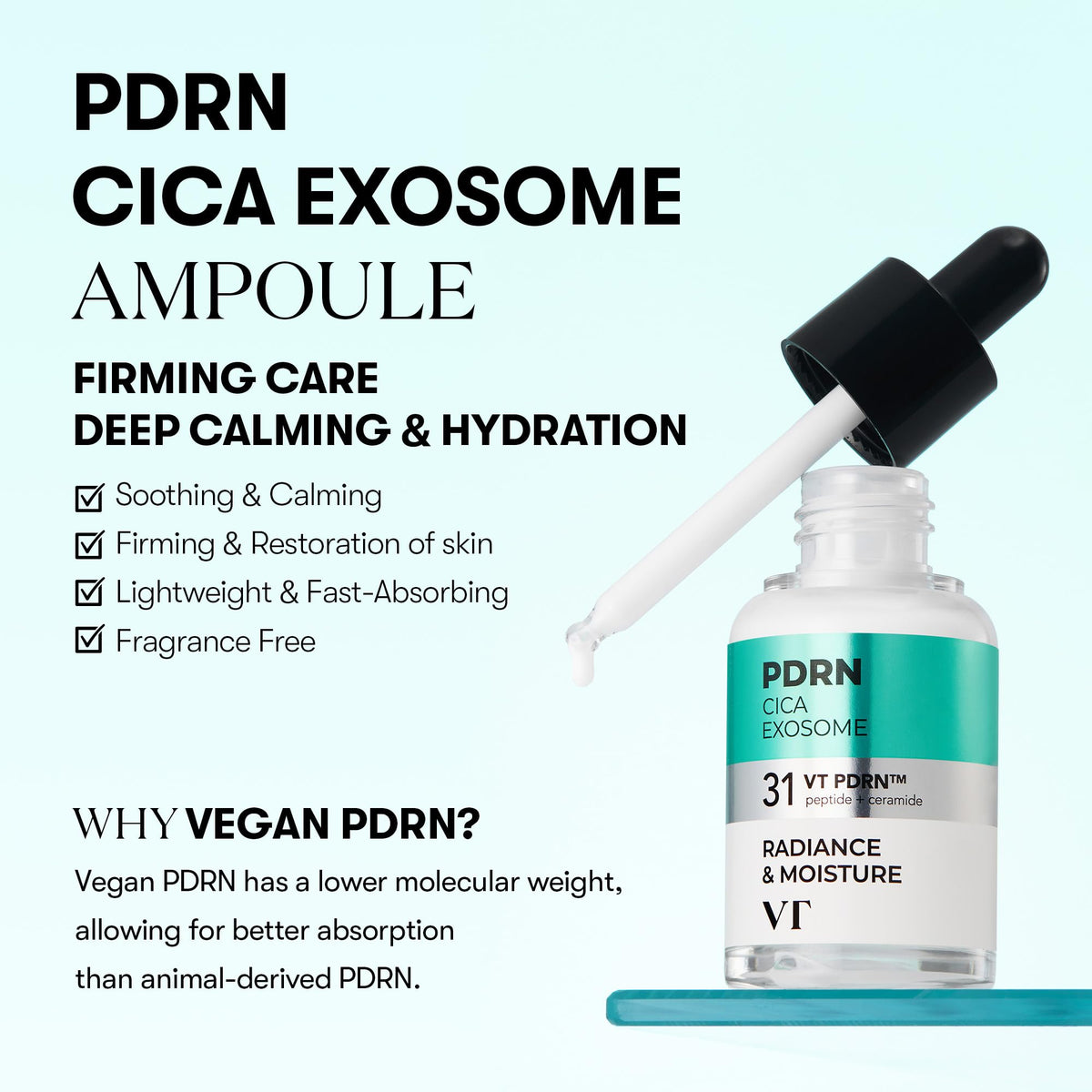 VT COSMETICS ampoule dropper dispensing clear serum for precise application benefit