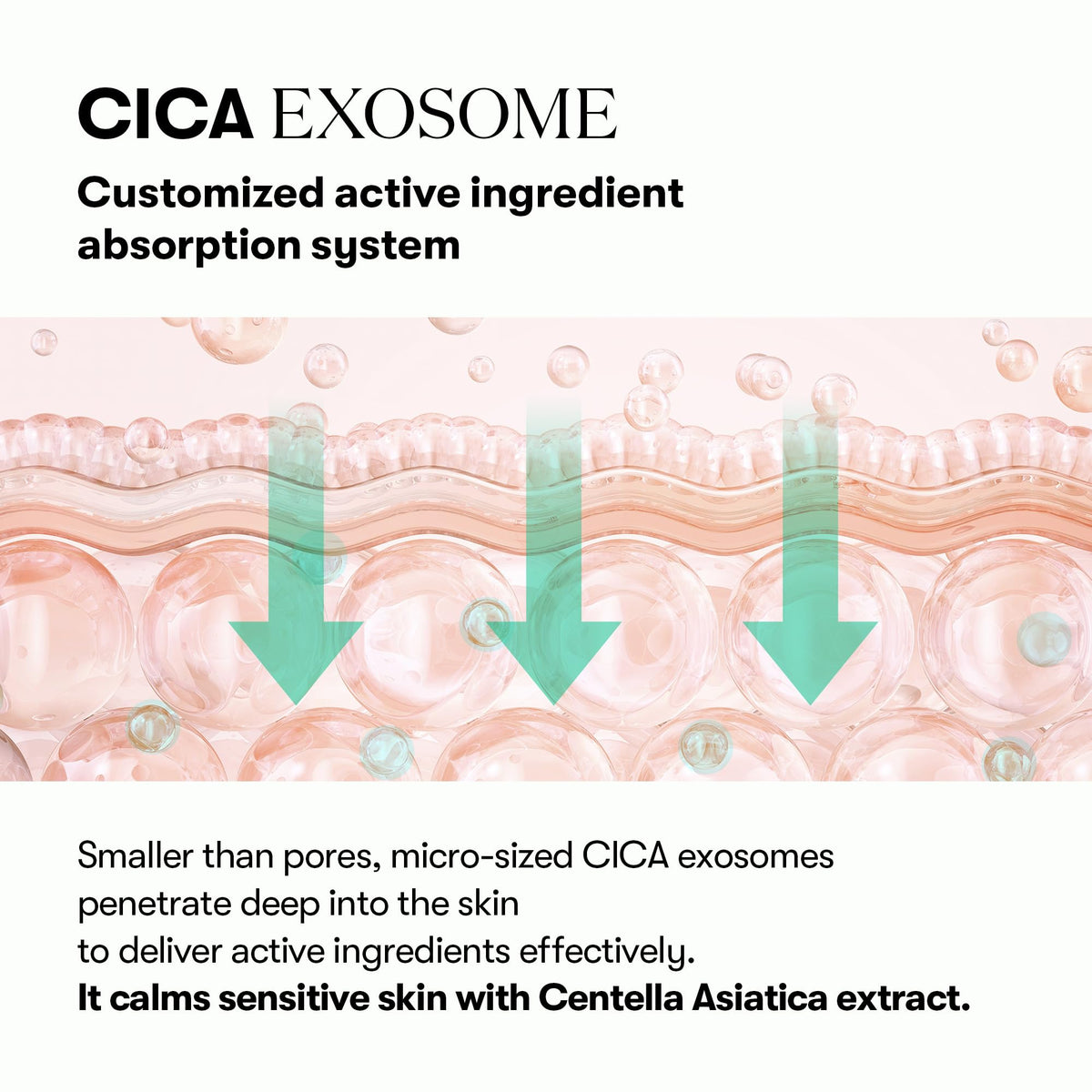 VT COSMETICS ampoule ingredient display highlighting PDRN and peptides for firmness