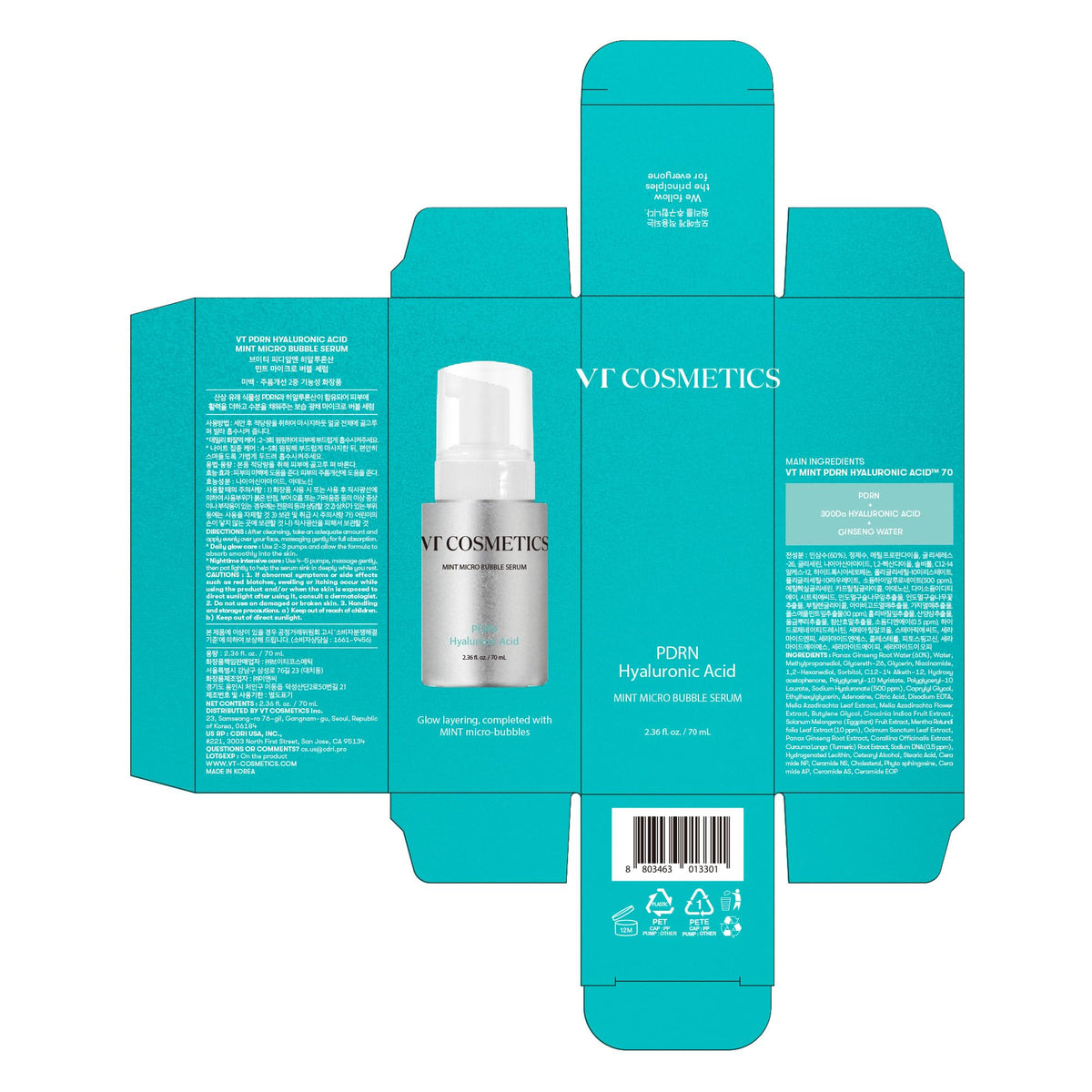 VT COSMETICS lifestyle bathroom routine portraying serum layering and morning readiness