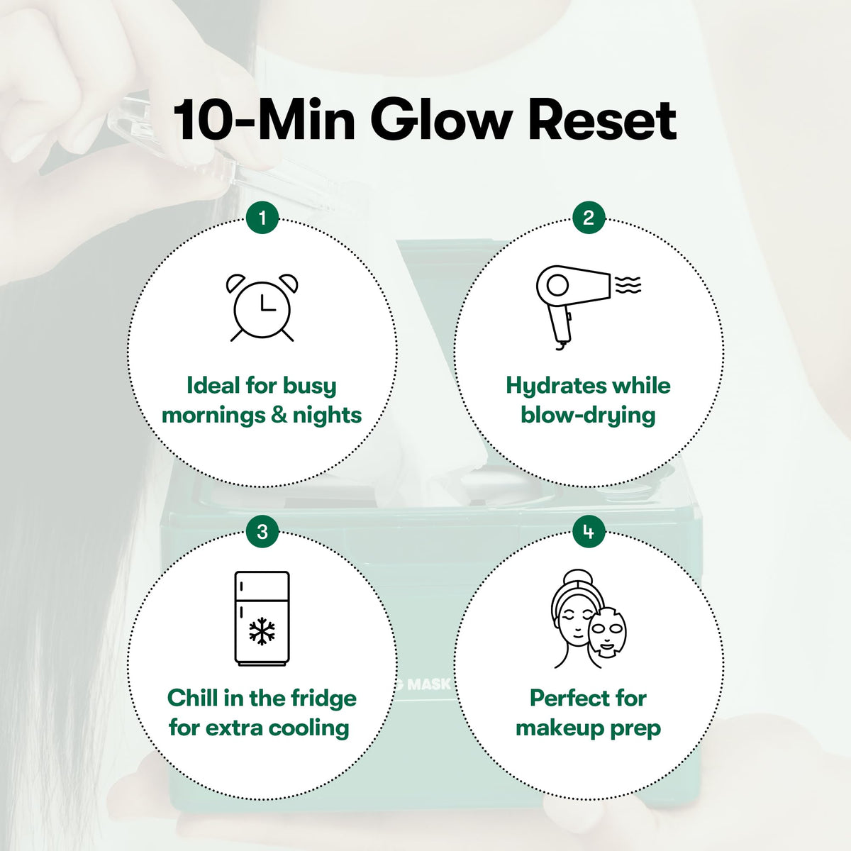 VT COSMETICS mask applied on face providing quick 10-minute hydration