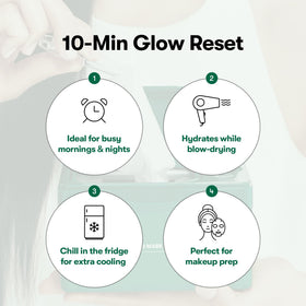 VT COSMETICS mask applied on face providing quick 10-minute hydration