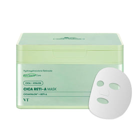 VT COSMETICS front packaging showing box of 30 daily retinol sheet masks and convenience
