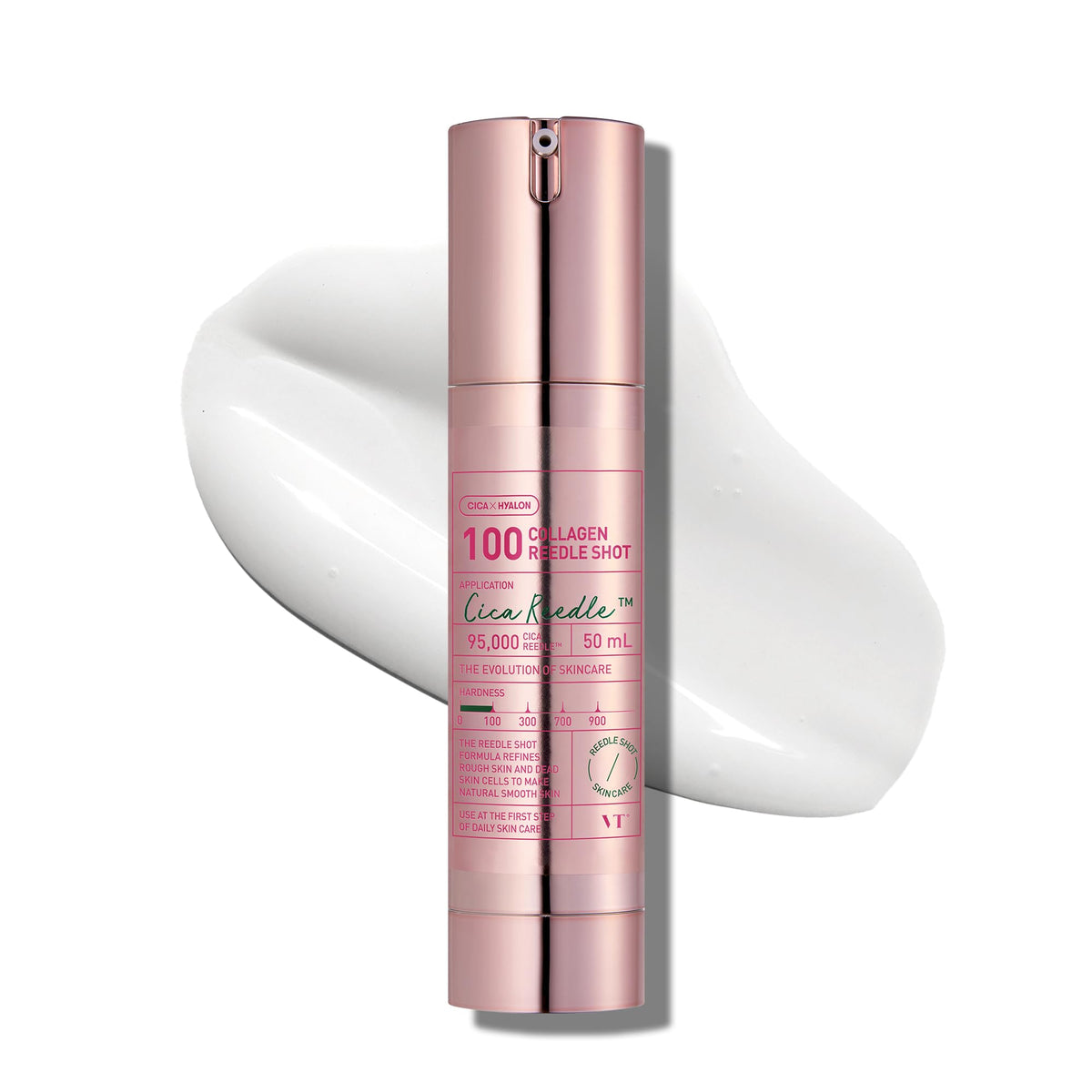 VT COSMETICS front packaging showing pink bottle and product benefit