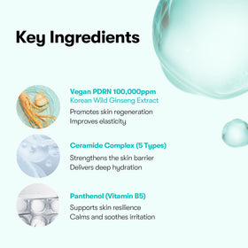 VT COSMETICS milky texture on fingertip, smooth hydration and dewy finish visible