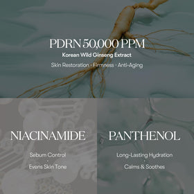 VT COSMETICS close-up of ingredient label highlighting vegan PDRN content