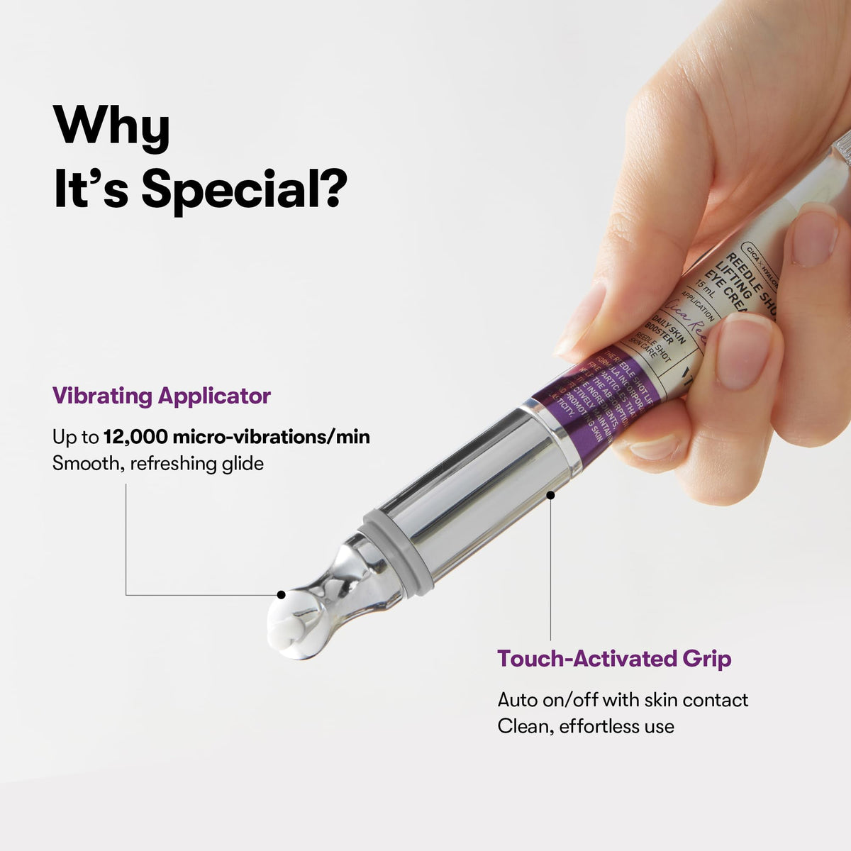 VT COSMETICS active ingredients display with peptides and bakuchiol for firmness and renewal