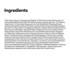 VT COSMETICS label closeup showing ingredient highlights and usage guidance for clarity