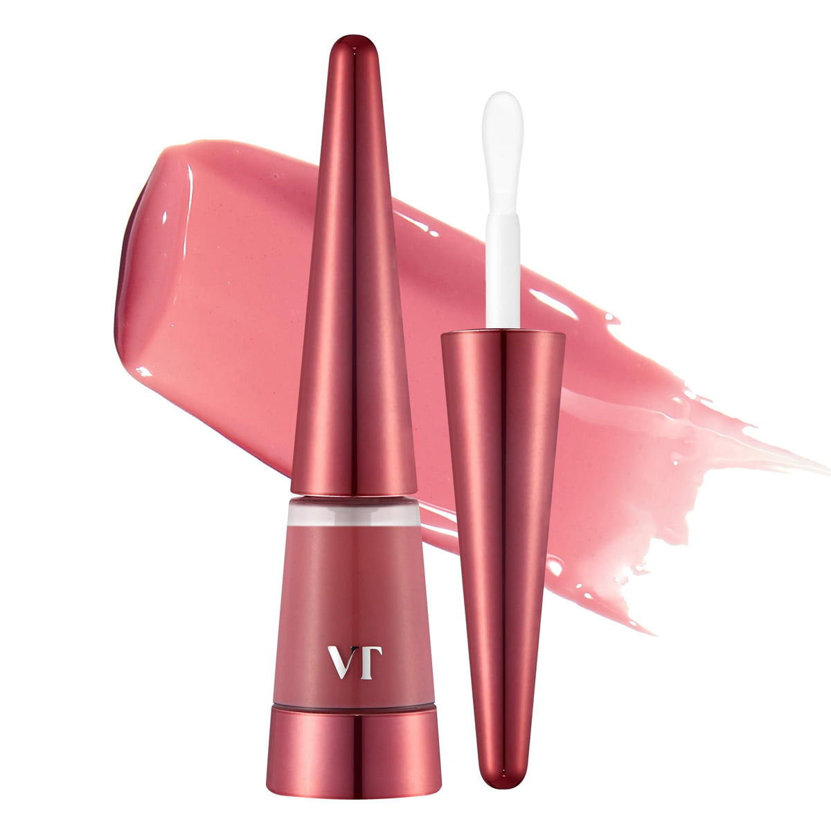 VT COSMETICS front packaging showing Usagi Pink gloss and compact tube benefit: attractive presentation