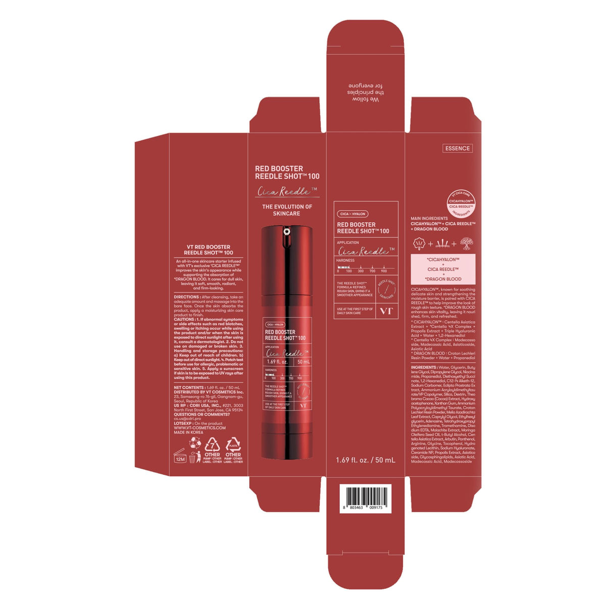 VT COSMETICS Dragon’s Blood ingredient visual highlighting calming antioxidant benefit