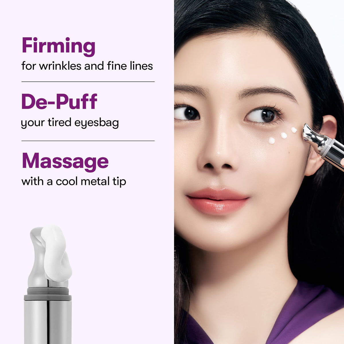 VT COSMETICS cream texture on fingertip, lightweight absorption and smooth finish