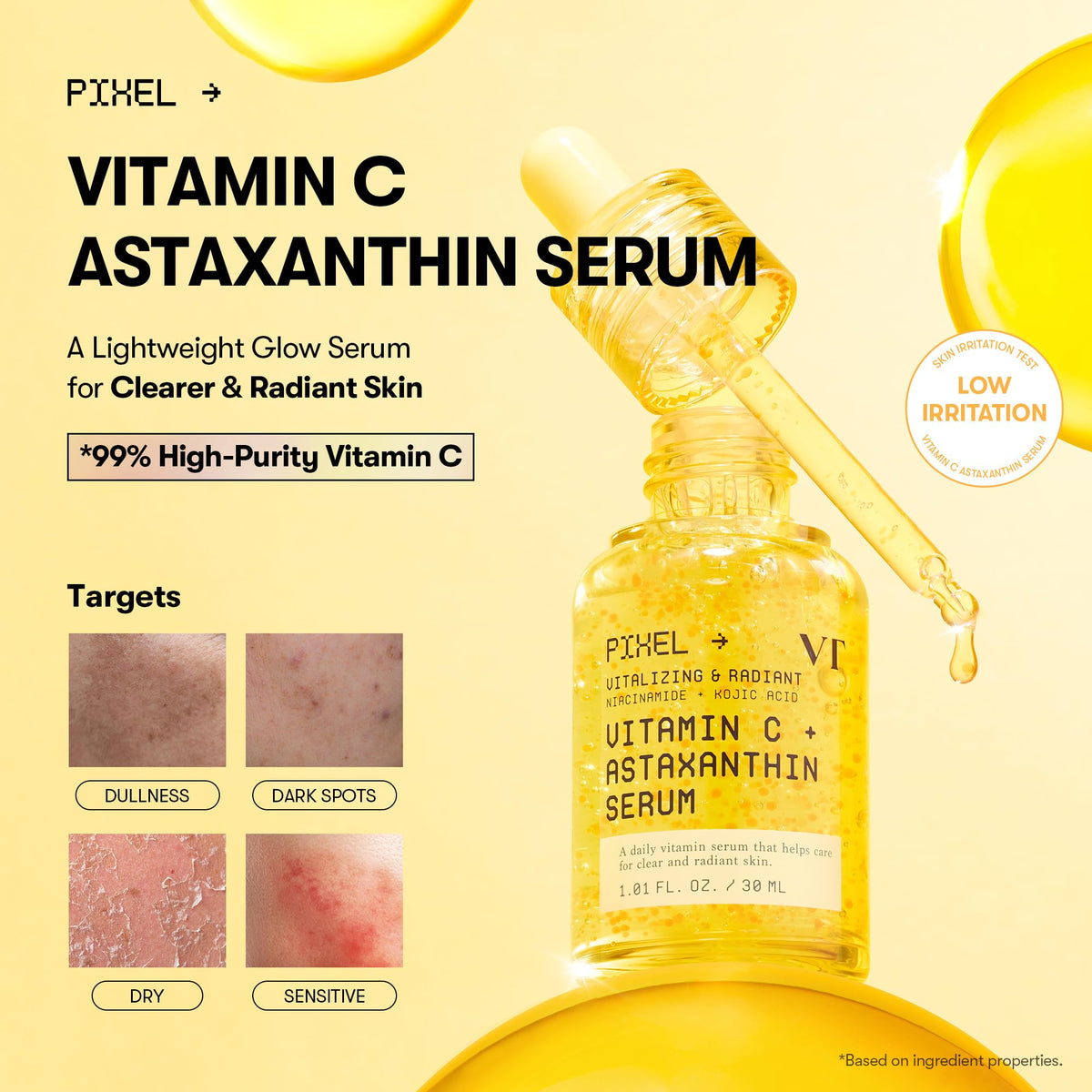 VT COSMETICS dropper dispensing serum highlighting precise application benefit