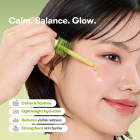 VT COSMETICS ingredients label with matcha and centella highlighted for soothing support