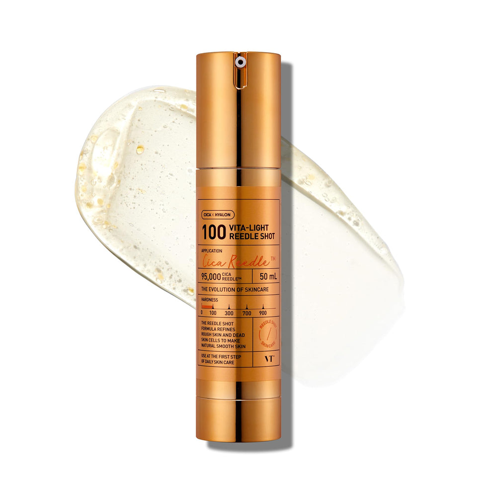 VT COSMETICS front packaging showing bottle and brightening benefits