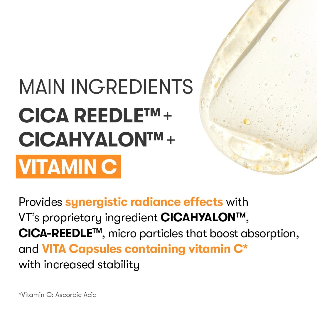 VT COSMETICS visible vitamin C capsules emphasizing stability and potency
