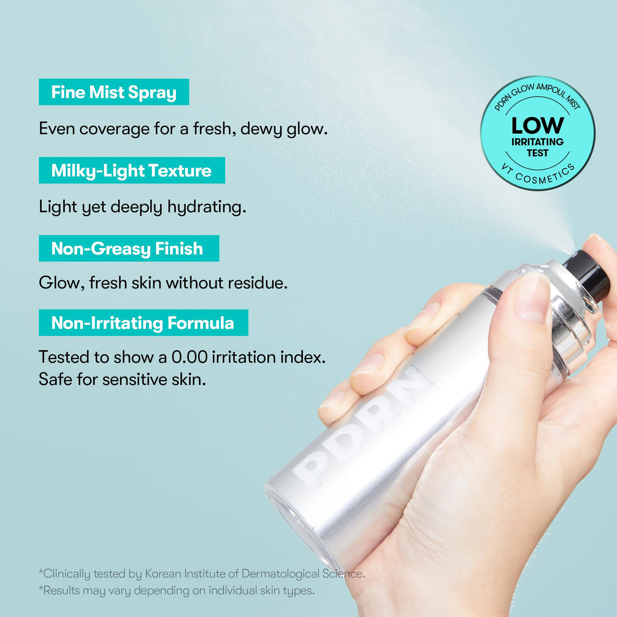 VT COSMETICS lifestyle vanity scene suggesting daily hydration routine