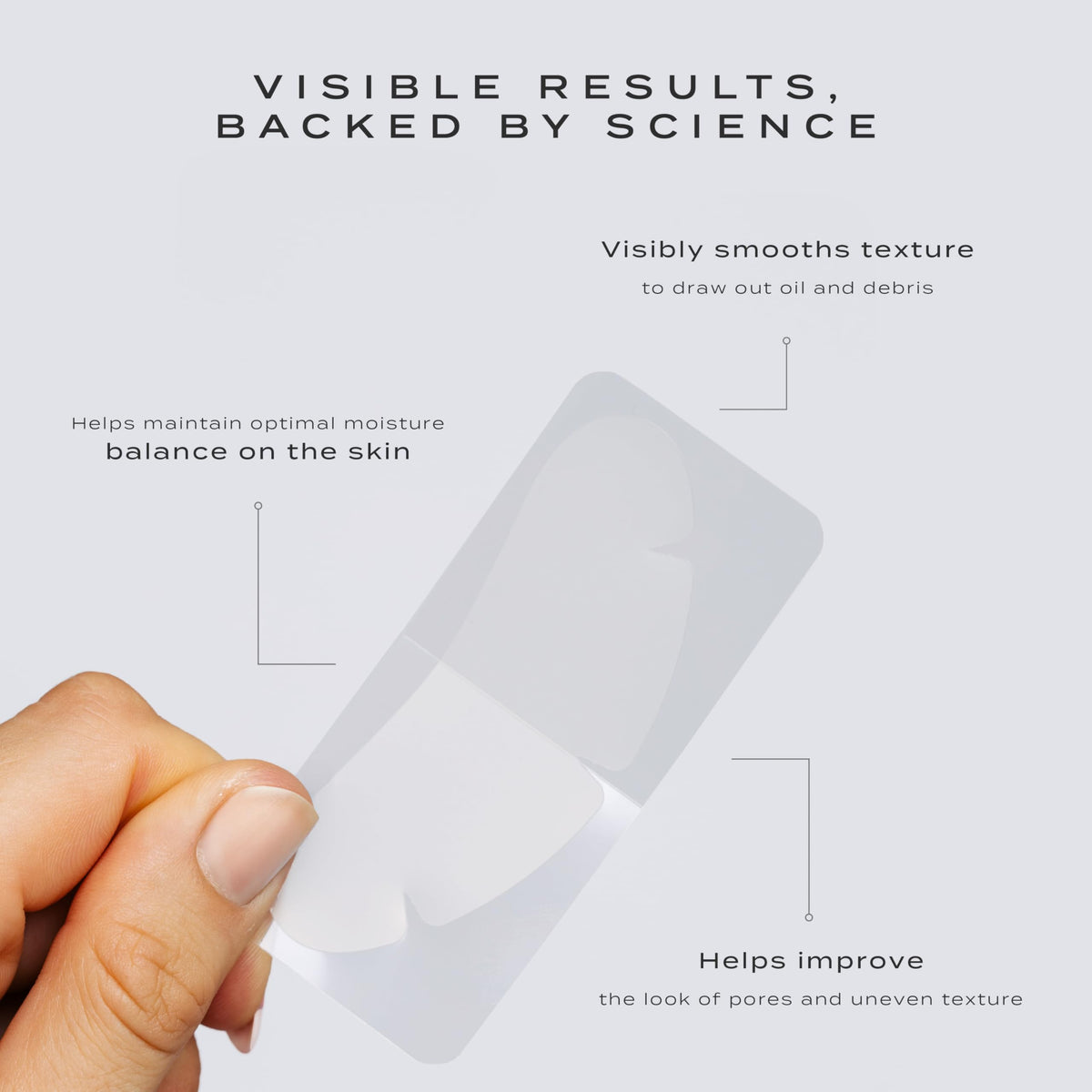 Vue close-up of a single patch highlighting thin flexible fit for comfort