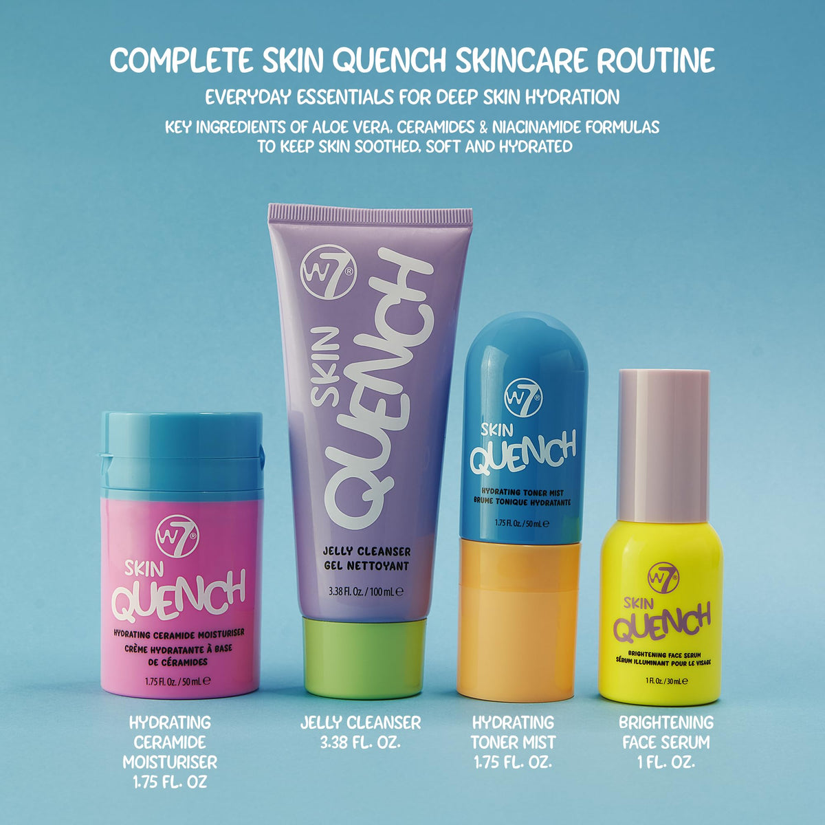 W7 cleanser pump detail demonstrating easy dispensing and gentle cleanse