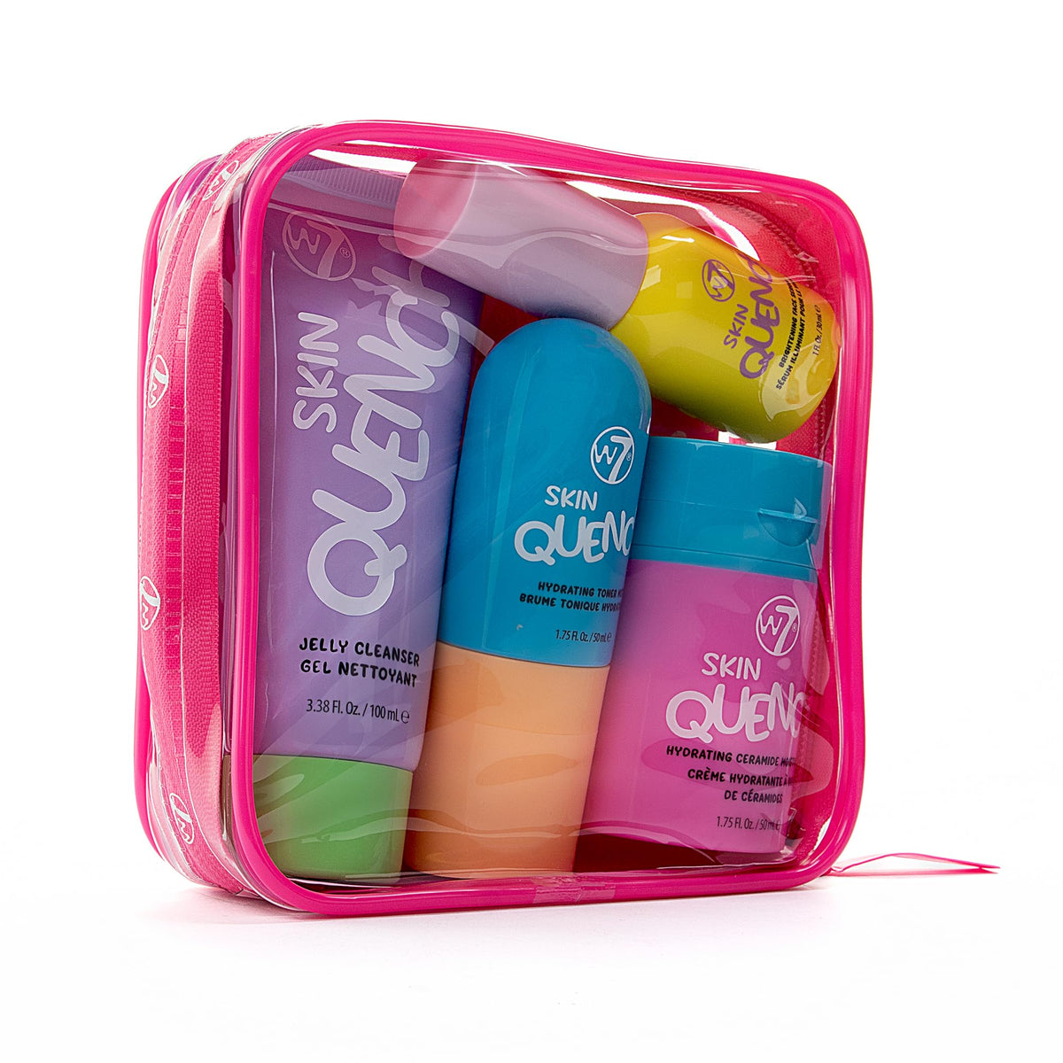 W7 front packaging of Skin Quench set showing complete bundle benefit