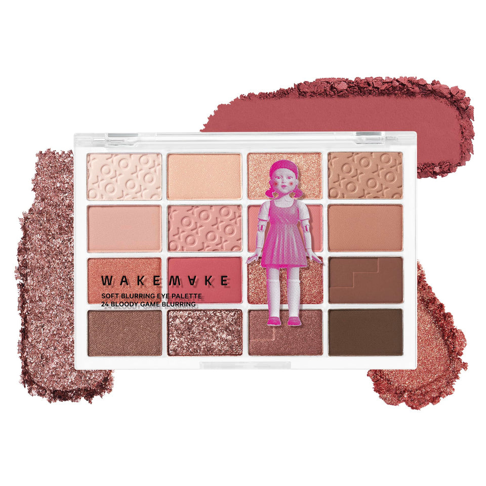 WAKEMAKE palette front packaging showing 24 shades and limited-edition design for collectors and wearability