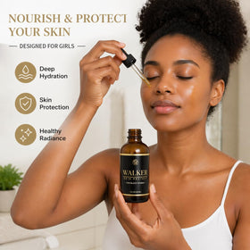 Walker bottle beside mineral elements, communicates rich mineral nourishment benefit