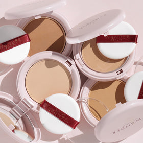 Wander Beauty application with brush showing buildable coverage benefit