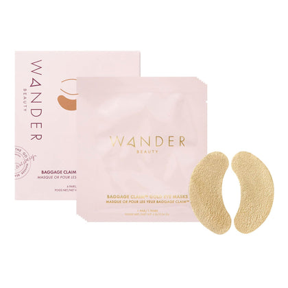 Wander Beauty front packaging showing six pairs and gold foil design for travel convenience