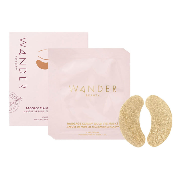 Wander Beauty front packaging showing six pairs and gold foil design for travel convenience