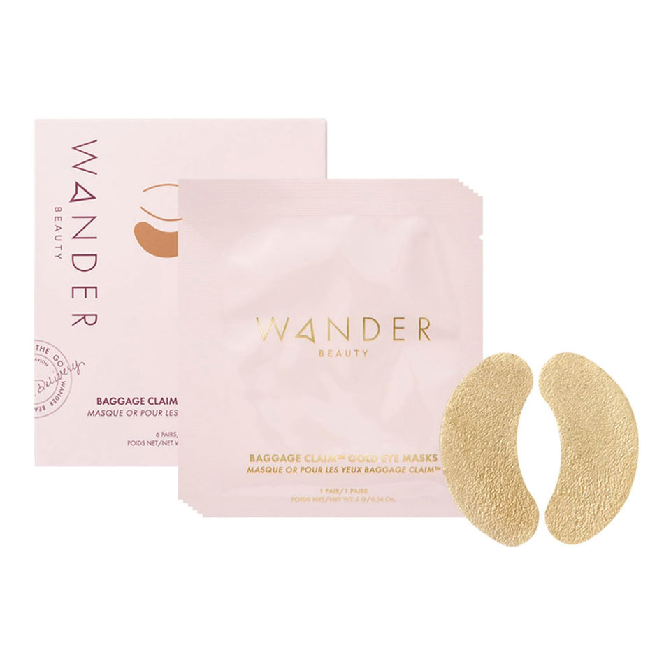 Wander Beauty front packaging showing six pairs and gold foil design for travel convenience