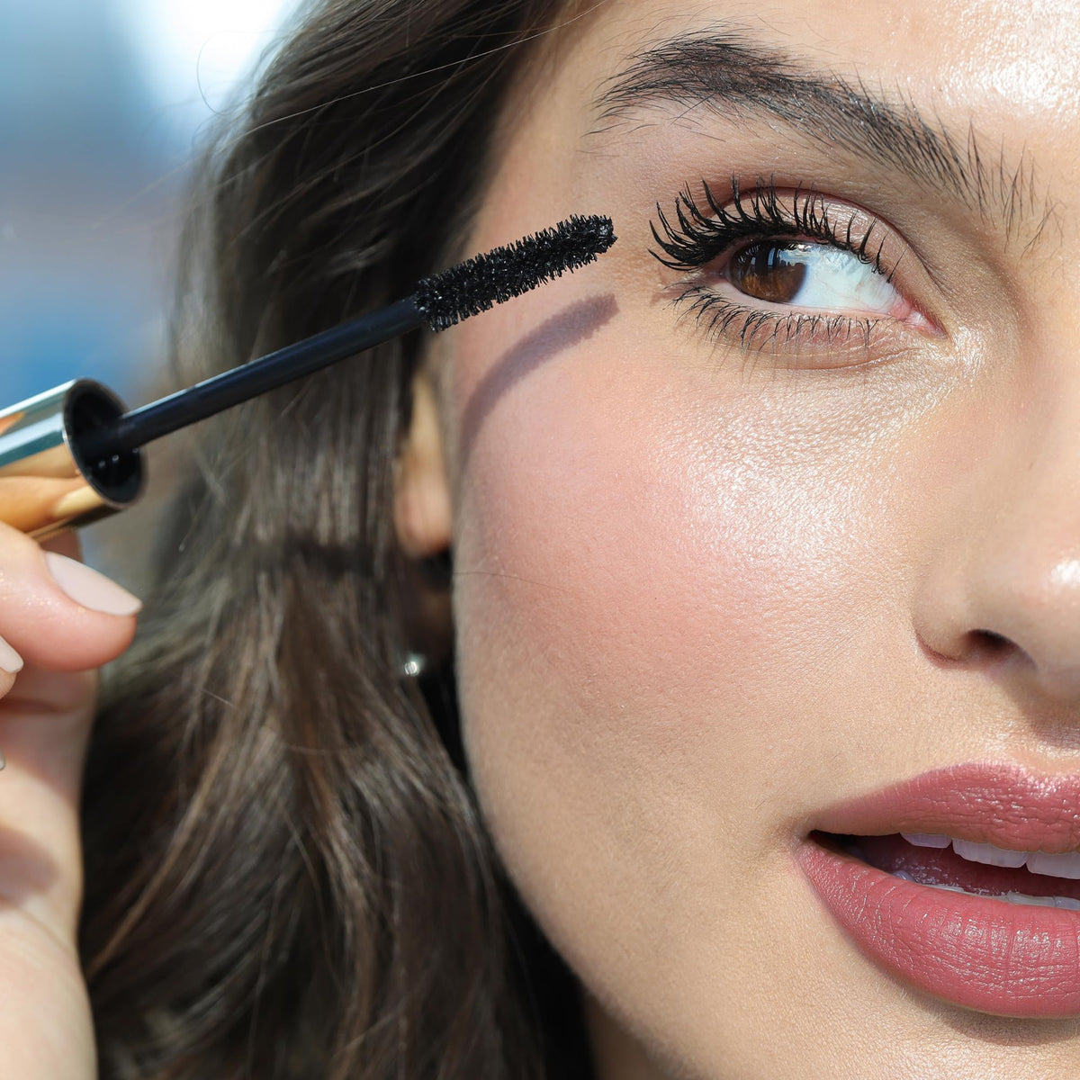 Wander Beauty lifestyle bathroom vanity shot highlighting everyday use benefit: easy morning routine