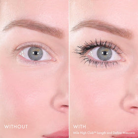 Wander Beauty texture swiped to show rich black formula benefit: smooth, buildable coverage