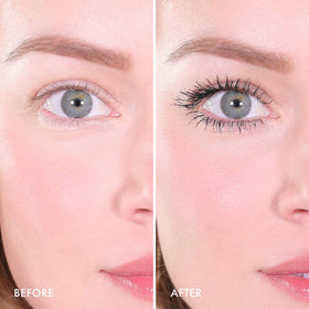 Wander Beauty black mascara swatch showing rich pigment and smooth texture