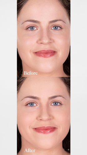 Wander Beauty powder being applied with brush for a natural, shine-controlling result