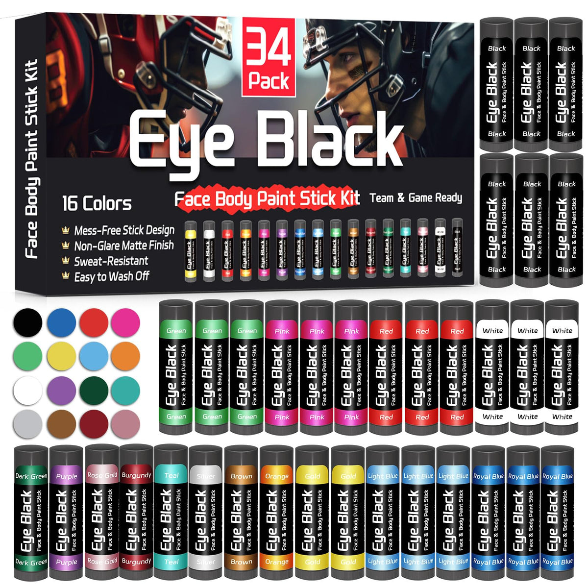 Warmify front packaging showing 34-stick value set and branding benefits