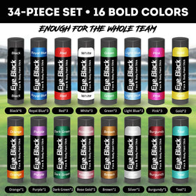Warmify array of 16 vibrant colors displayed for team matching