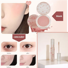 Wasaiggon concealer and blush closeup showing smooth texture for spot coverage and color