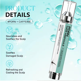 Water Ice Levin ampoule close-up nozzle for precise scalp application