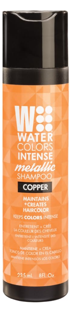 Watercolors copper front packaging showing vibrant bottle and color-refresh benefits
