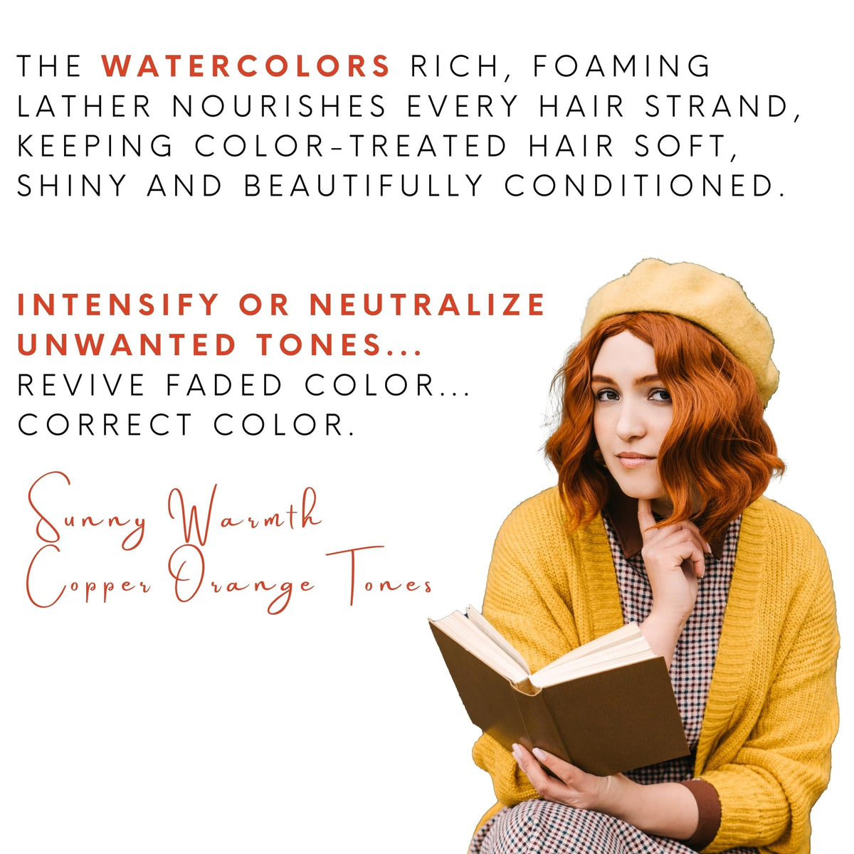 Watercolors back label with directions and ingredients for safe use