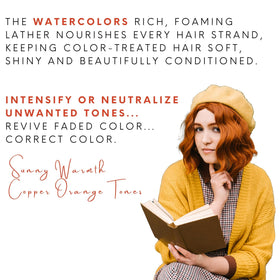 Watercolors back label with directions and ingredients for safe use