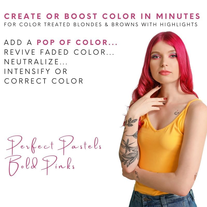 Watercolors pink shampoo lather texture demonstrating conditioning foam and deposit action