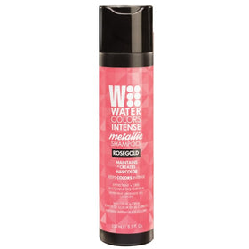 Watercolors bottle front packaging showing rose gold label and benefits