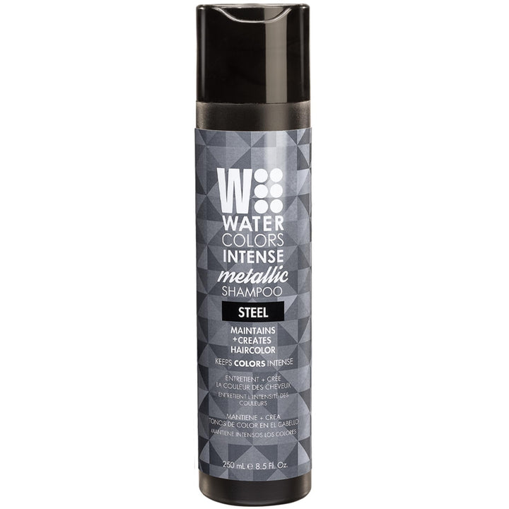 Watercolors STEEL front bottle showing label and clean design for easy identification